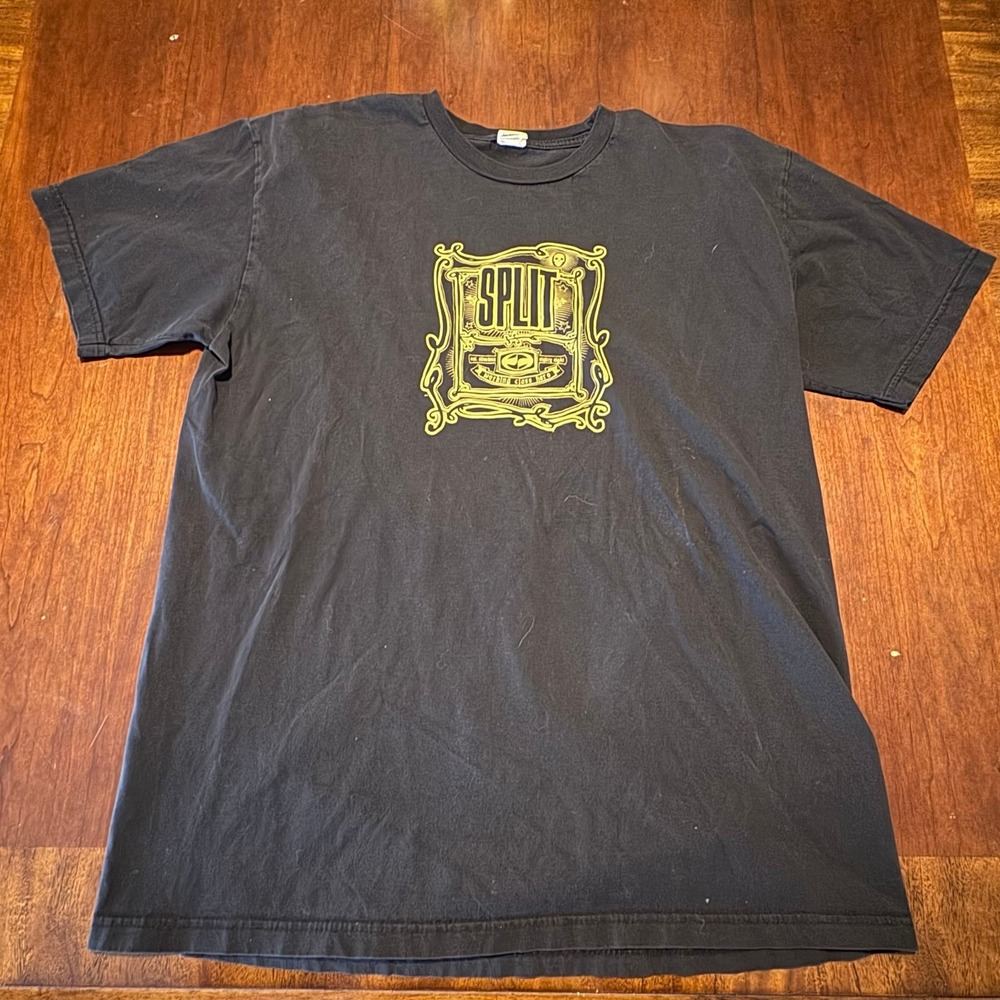 Vintage‎ 90s Split Skateboard Co T-Shirt Black Skateboarding Tee M Rare